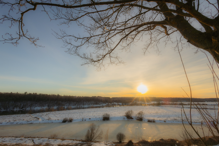 Закат над Угрой. Товарково. 22.03.2026