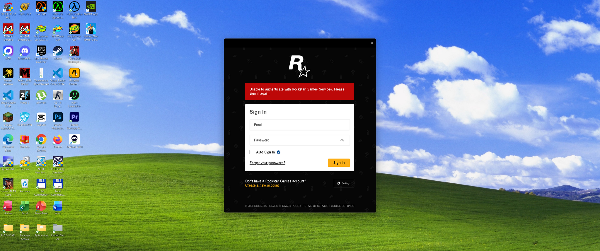 CANNOT LOG INTO ROCKSTAR GAMES - Red dead redemption, Rockstar
