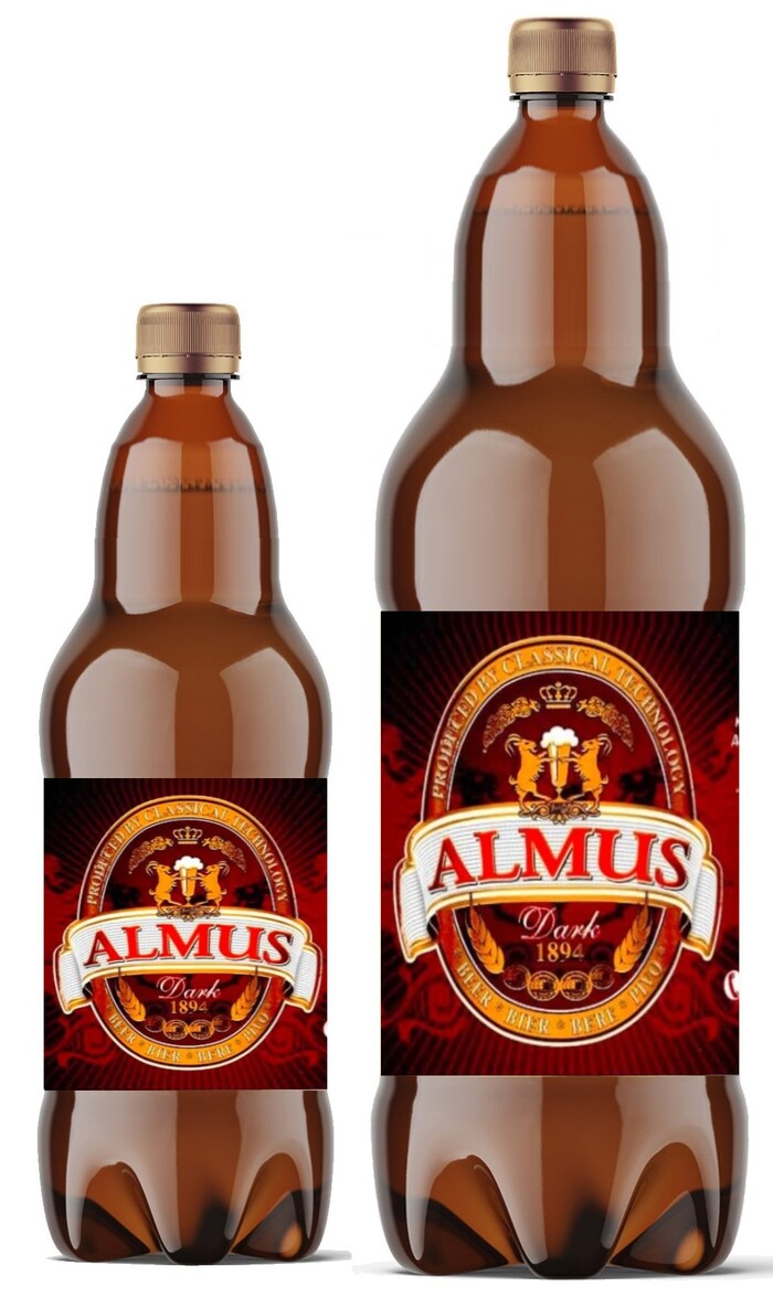Пиво Almus Dark - Темное пиво продавали только в Зимнем сезоне, с Богатым насыщенным вкусом, Темный цвет пива, с Добавлением несколько сортов солода, выпускается в ПЭТ 1л и 2л