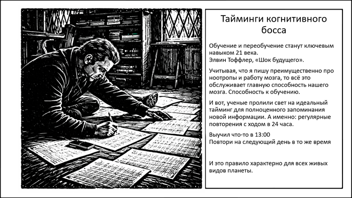 Идеальный тайминг для обучения