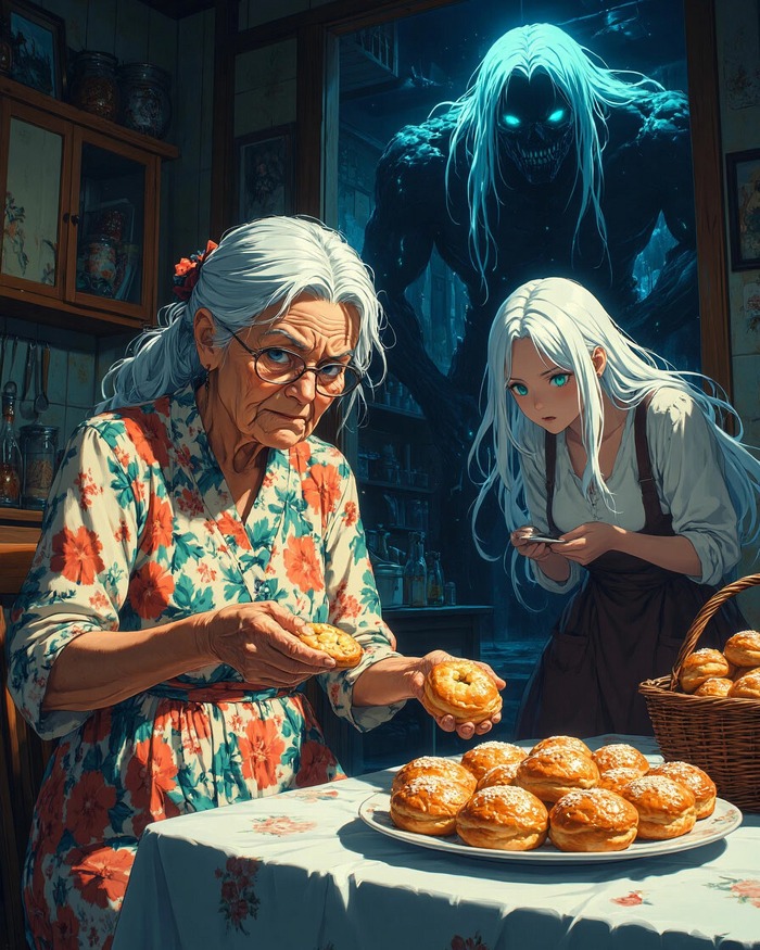 (А как вам такая бабушка? А кто это в ее домике живет? А?)