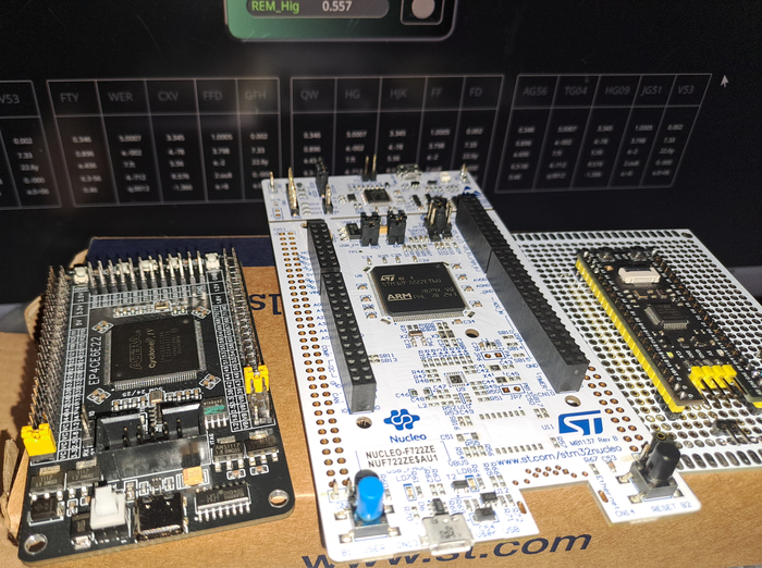 Altera Cyclone |V EP4CE6E22C8, STM32F722, STM32G030C8