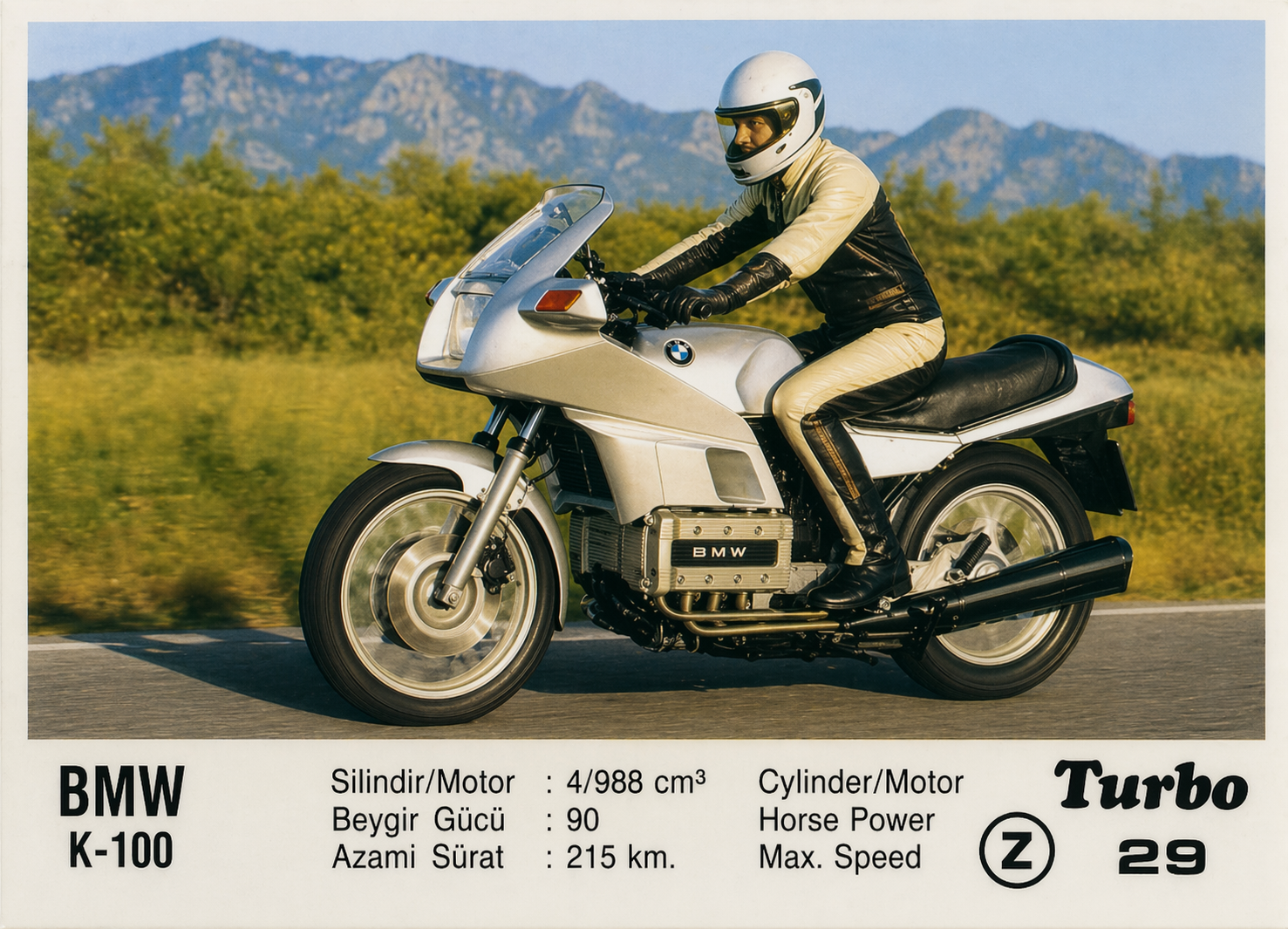 Вкладыш №29 — BMW K-100, восстановленное изображение