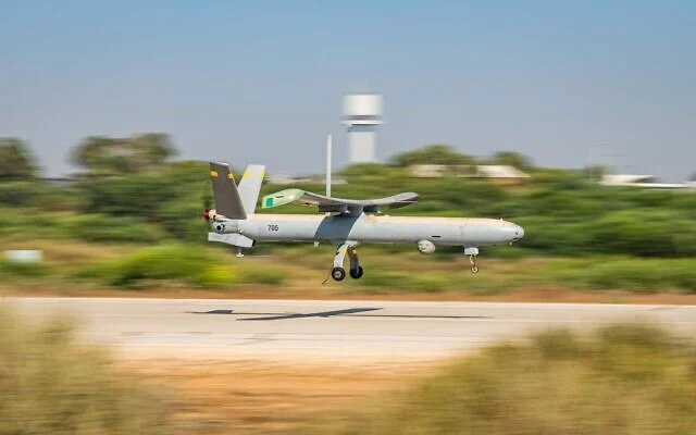 ����������� Elbit Hermes 450 ��������� ������� �� �������� ��������� �� ����� �������� �������� � ������ ������� 2022 ����. (����� ������� �������)