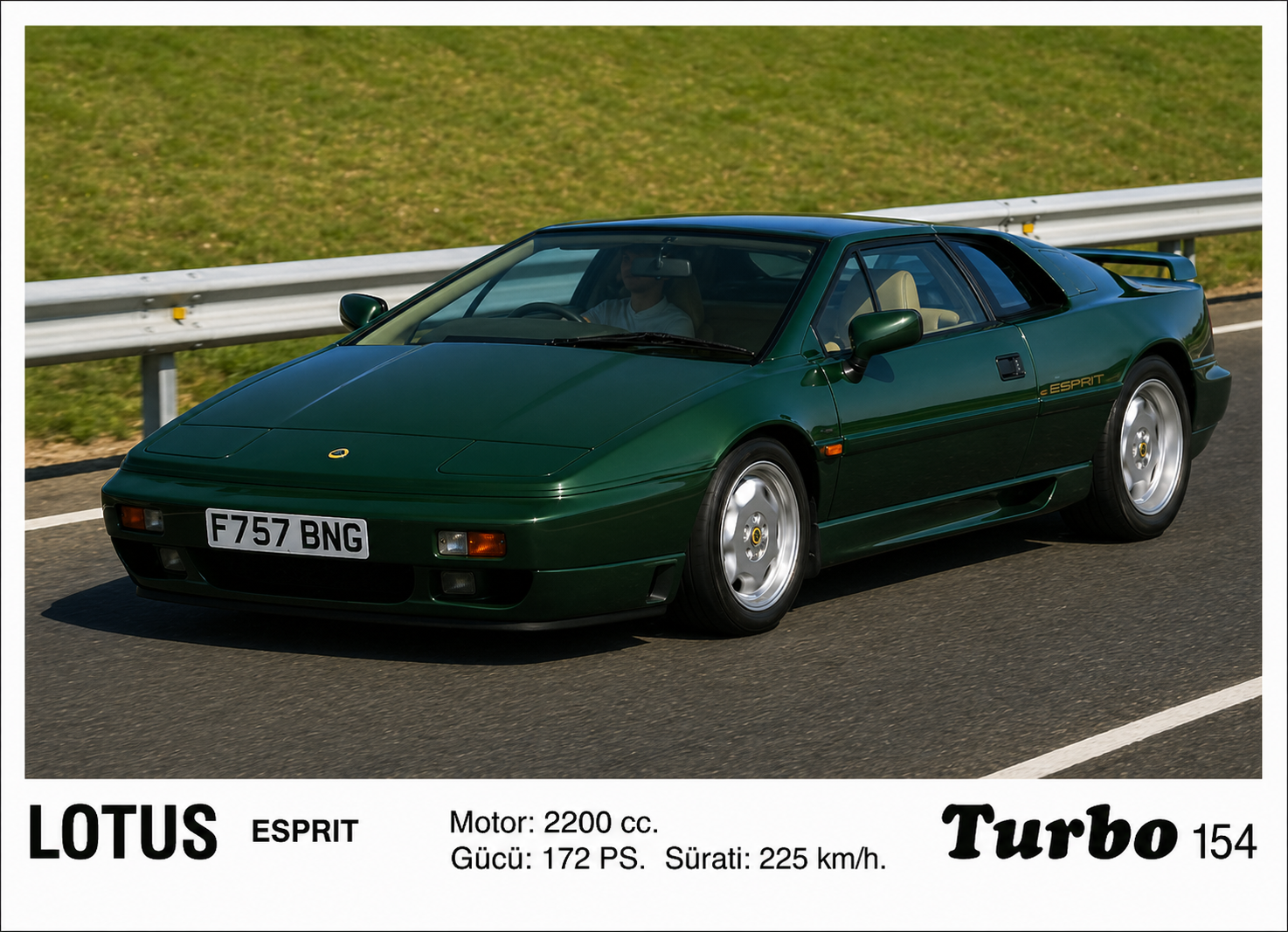 Вкладыш №154 — Lotus Esprit, восстановленное изображение