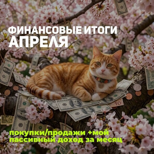 Финансовые итоги Апреля. Покупки/продажи +мой пассивный доход за месяц