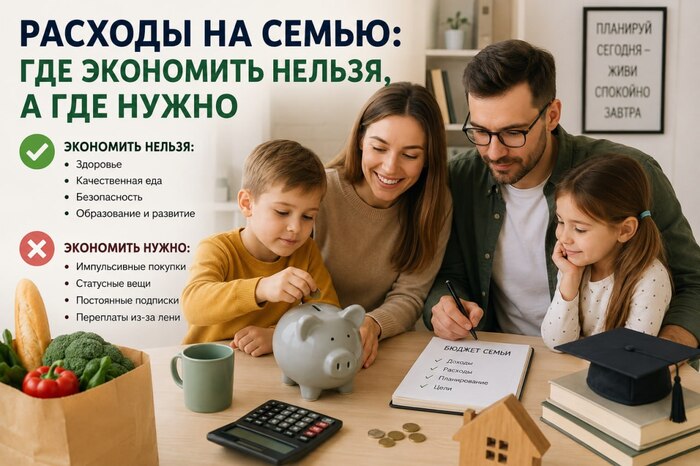 Расходы на семью: где экономить нельзя, а где нужно