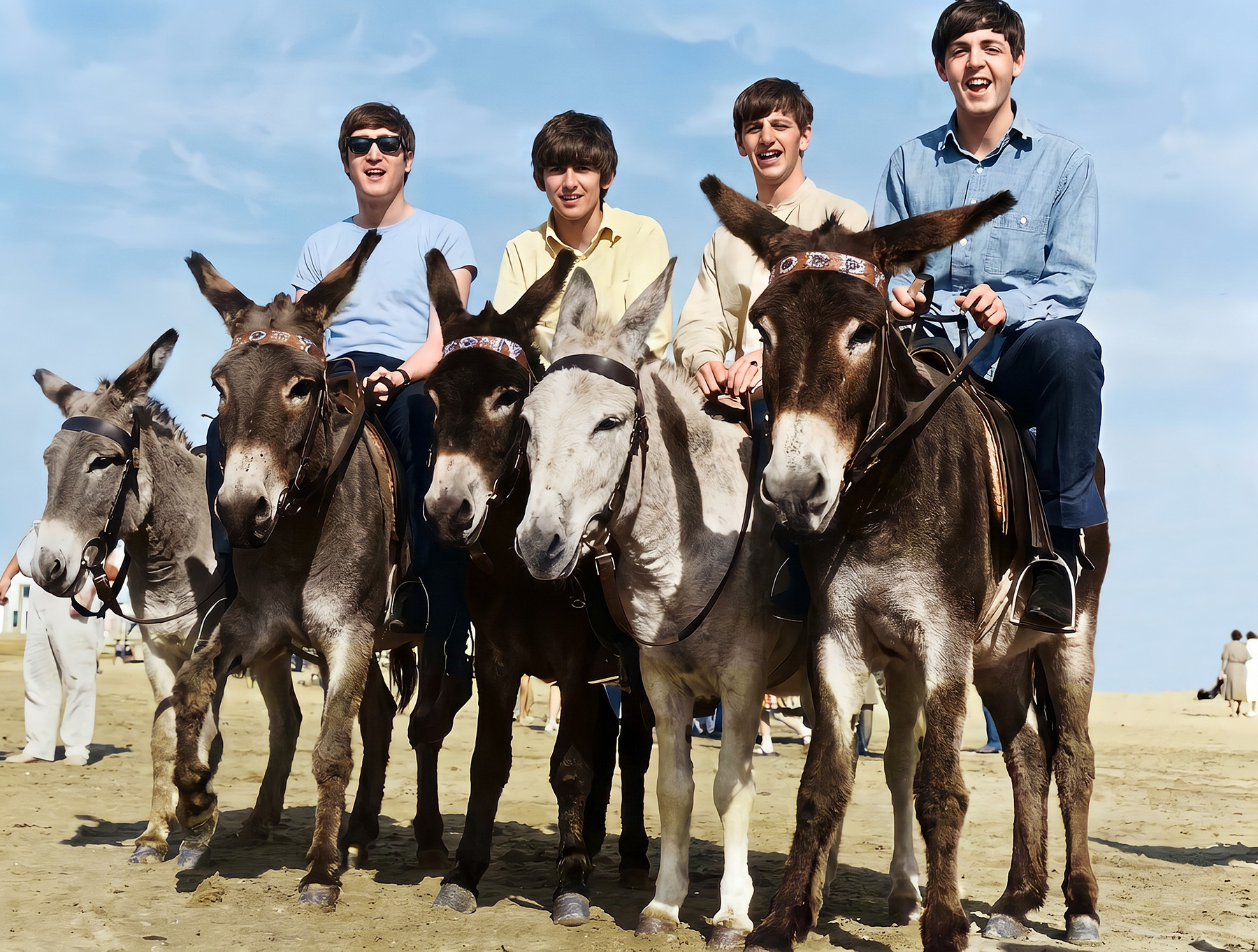 The Beatles on donkeys - My, The beatles, Donkey, Musicians, Street photography, PHOTOSESSION, Photographer