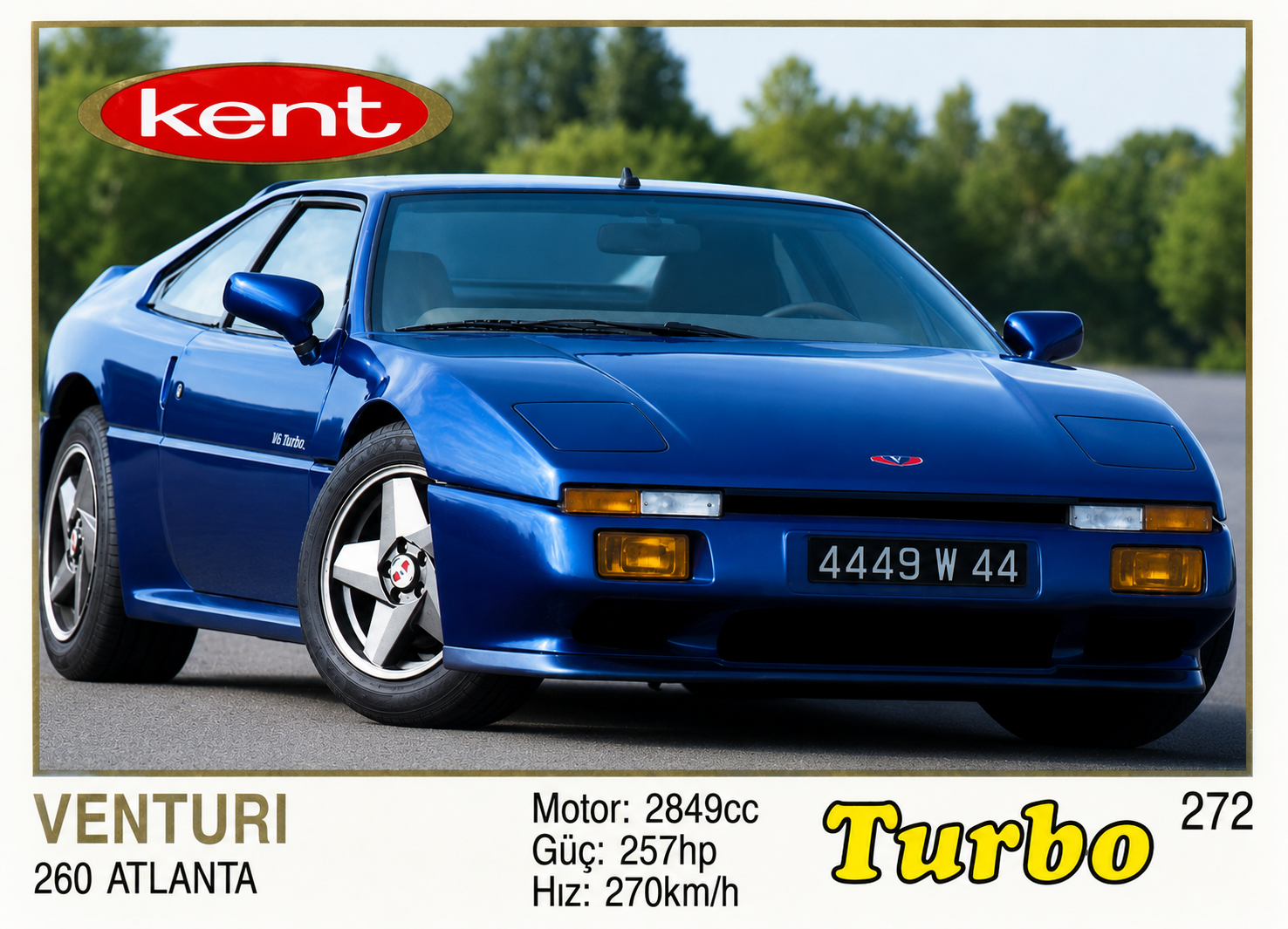 Вкладыш №272 — Venturi Atlantique 260, восстановленное изображение