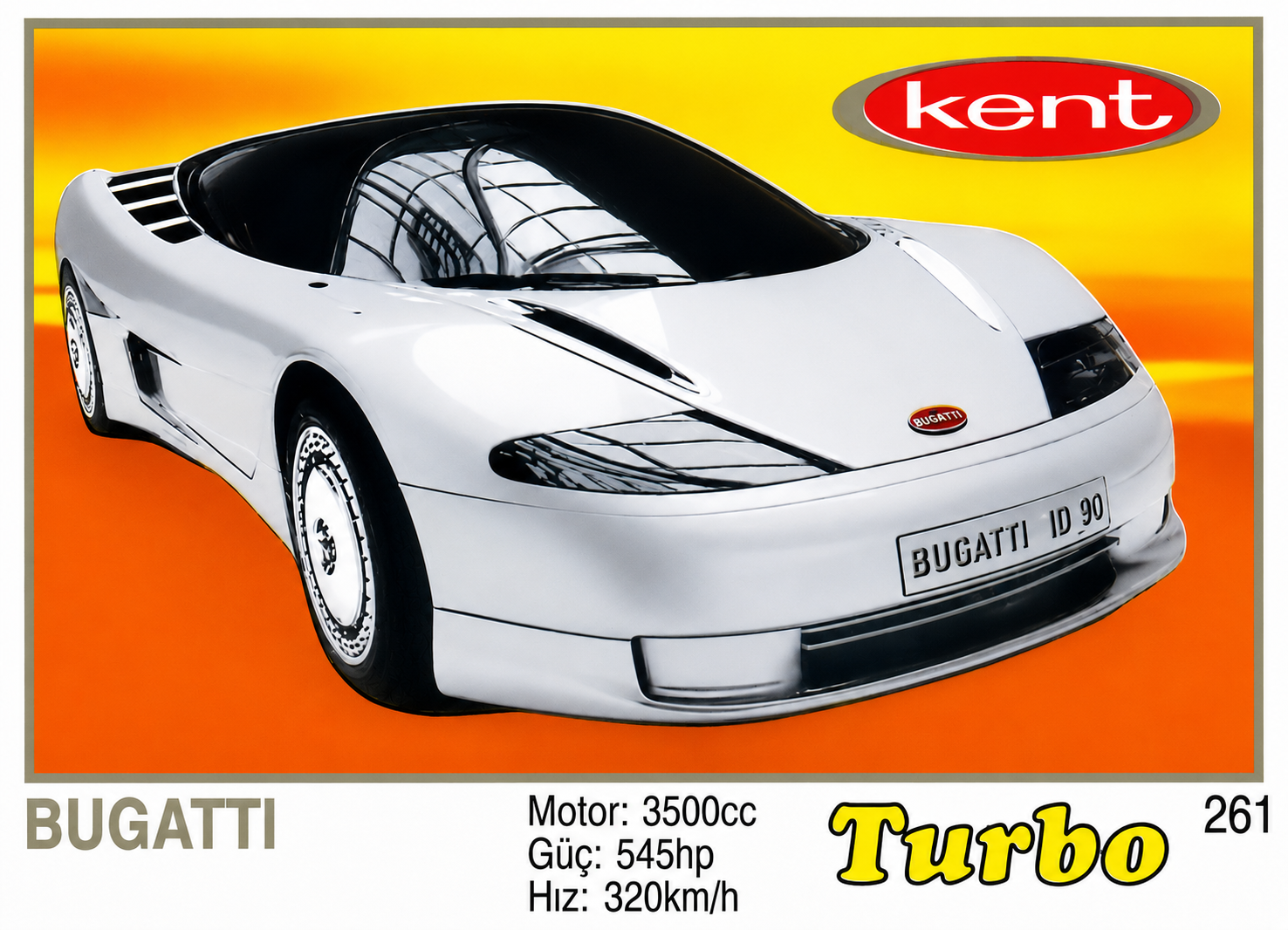 Вкладыш №261 — Bugatti ID 90, восстановленное изображение