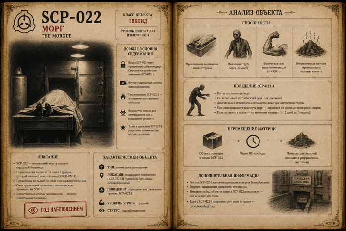 SCP-022 - Морг