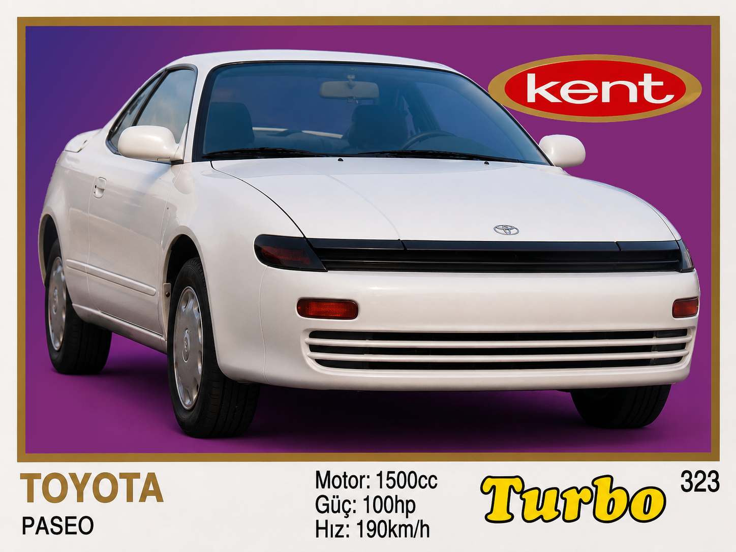 Вкладыш №323 — Toyota Celica, восстановленное изображение