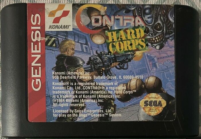 Скан картриджа Contra: Hard Corps из личной колекции Алексея Буткеева