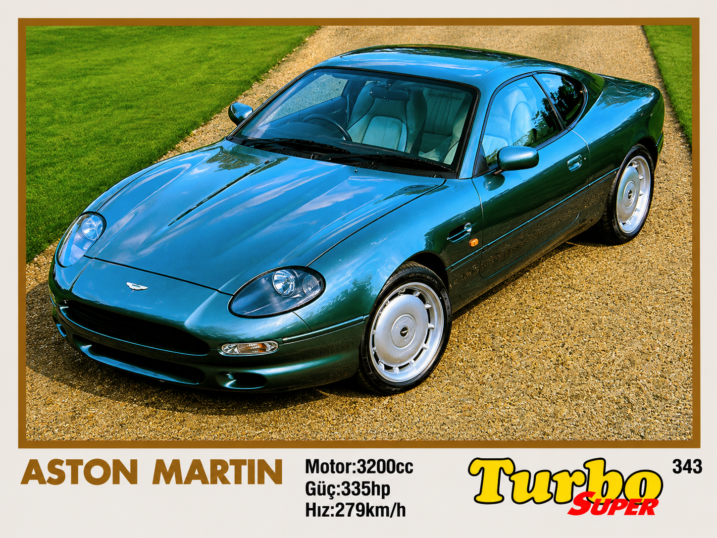 Вкладыш №343 — Aston Martin DB7, восстановленное изображение