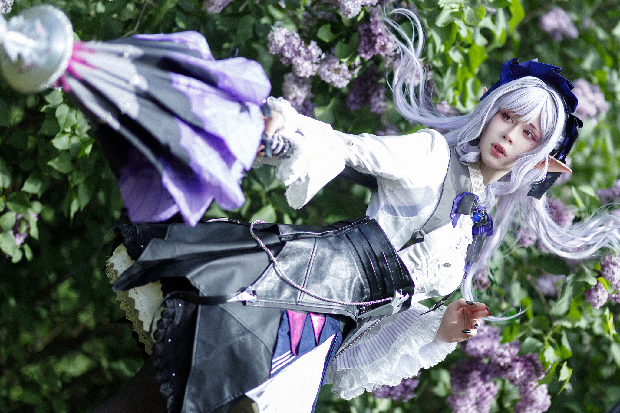 Vivian cosplay from ezzechka #2 - Series My Cosplays
, My, Anime, PHOTOSESSION, Girls, Cosplayers, Cosplay, Professional shooting, Zenless Zone Zero, Flowers