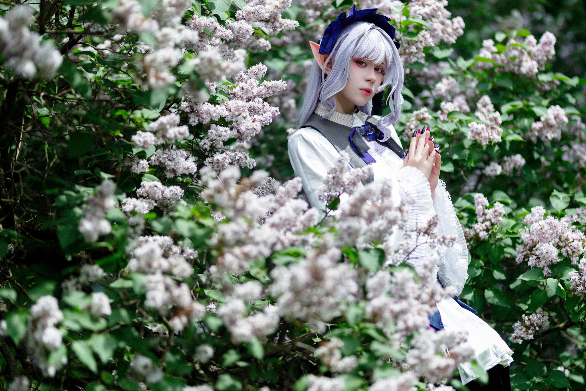Vivian cosplay from ezzechka #2 - Series My Cosplays
, My, Anime, PHOTOSESSION, Girls, Cosplayers, Cosplay, Professional shooting, Zenless Zone Zero, Flowers