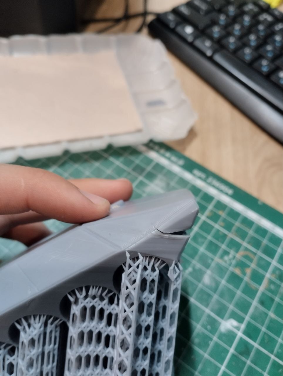 Another defect. The layers are peeling and the model is cracked in two places. What's wrong? - Problem, Stl, 3D печать, Longpost