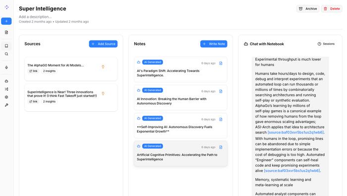 Open Notebook � ��������� self-hosted ���� NotebookLM, ������� ������� � ����
