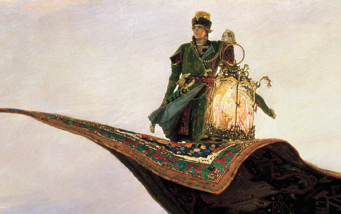 Виктор Васнецов. Ковёр-самолёт. 1880. Фрагмент