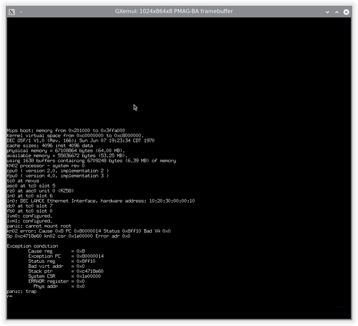 ������ �� ���� ������ ��� �������� kernel panic � 1992�, ����������.