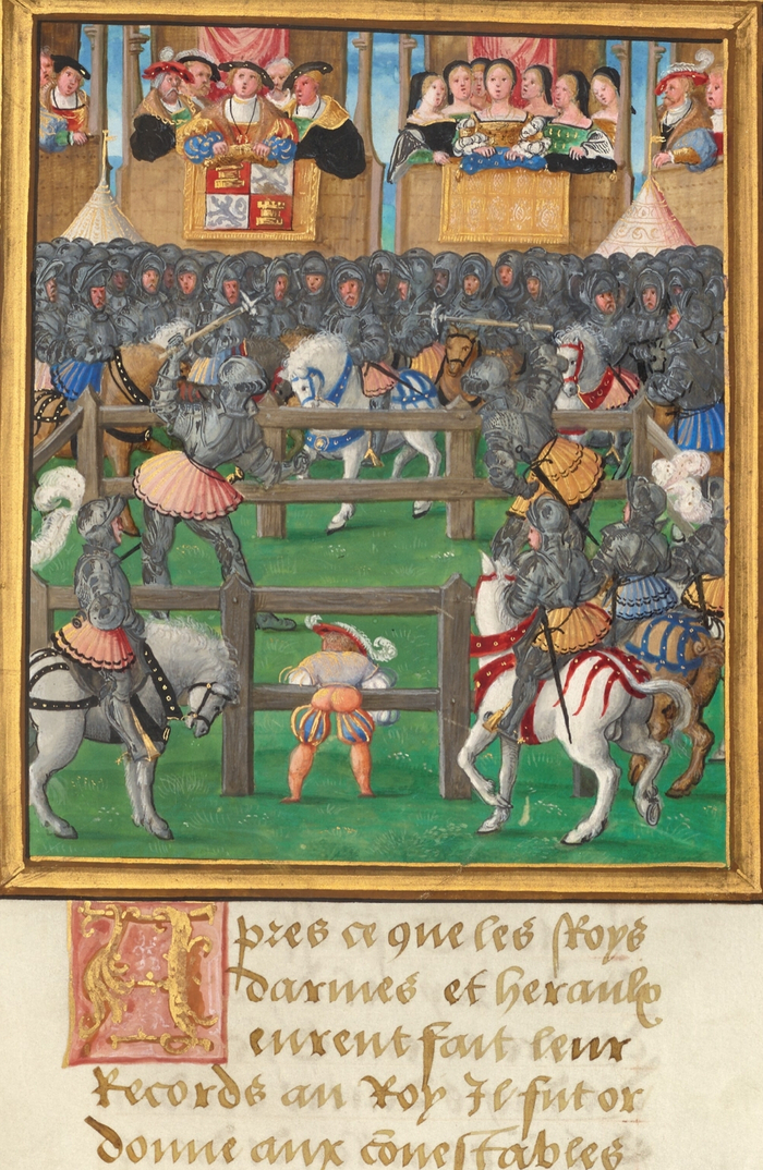 Иллюстрация этого поединка. Livre des faits de Jacques de Lalaing Ms. 114 (2016.7), fol. 76