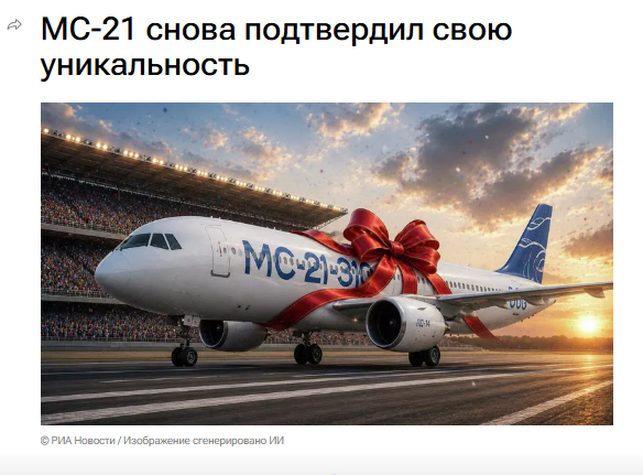 «Ржавая бензоколонка» продолжает строить собственные самолёты 2.0 (МС-21-300)