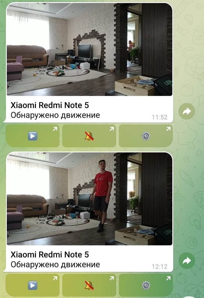��������� �������� � ����������� � Telegram
