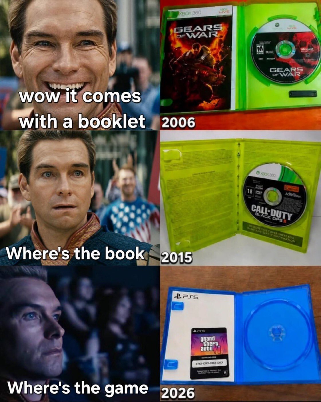Response to the post PlayStation WILL NO LONGER make discs for consoles - Gamers, Computer games, Video game, Game world news, Playstation, Consoles, Playstation 5, Boys (TV series), Homelander (Boys TV series), Memes, Reply to post, Gta 6, Discs, Games
