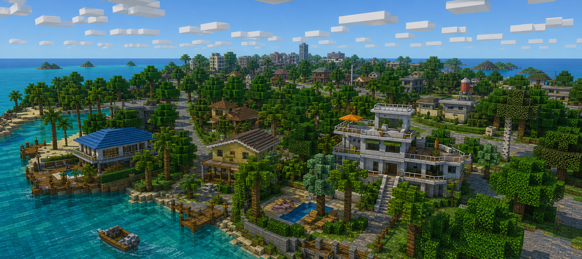 A blogger recreated locations from the GTA 6 trailer in Minecraft—the project took almost a year. - Gta 6, Minecraft, Creation, Rockstar, Gta vice city, VKontakte (link), Longpost