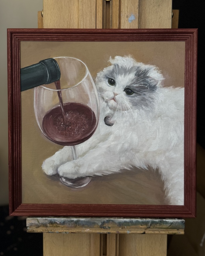 Холст на картоне, масло, 25x25 см