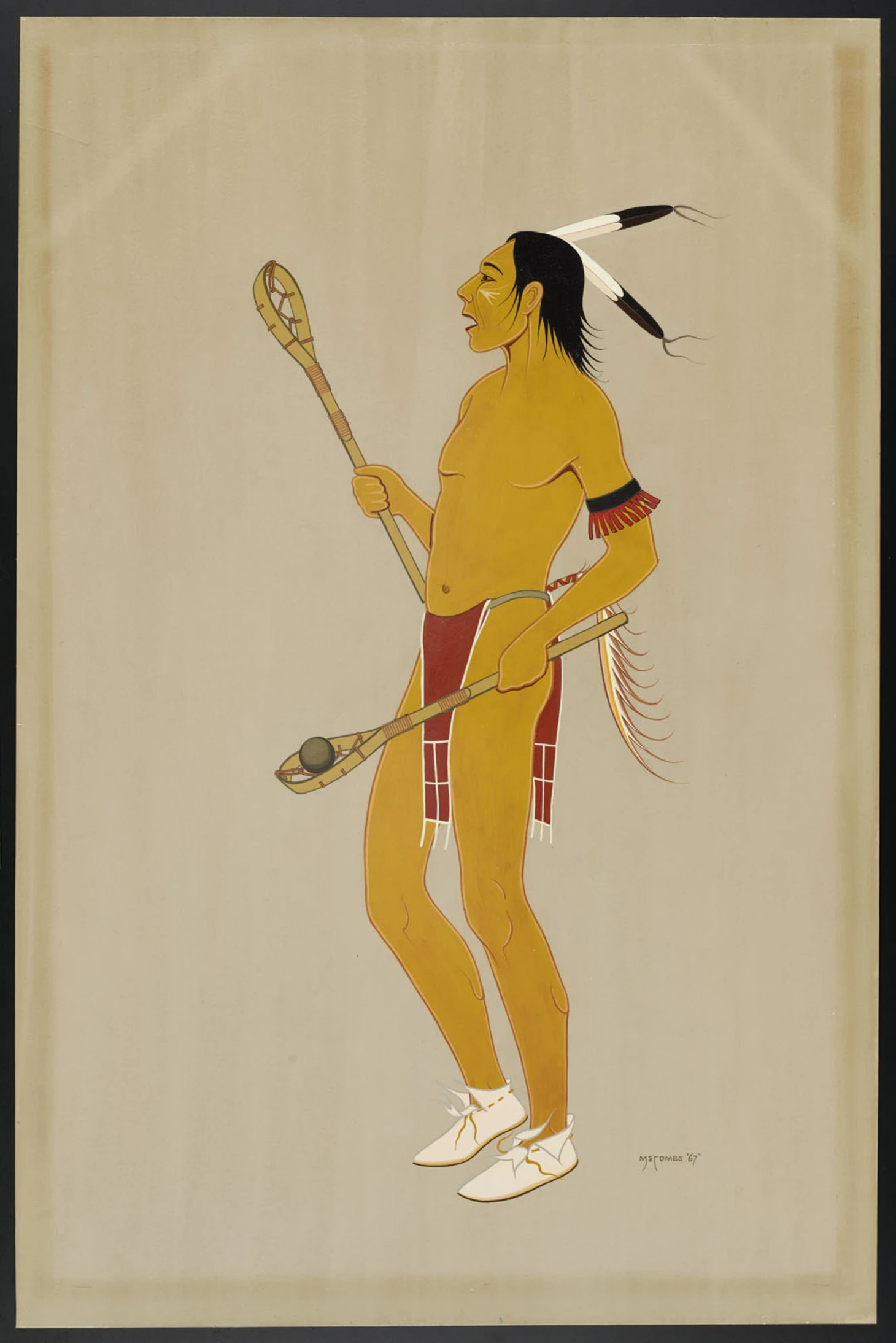Lacrosse and stickball in art: painting, graphics - Series Lacrosse in Russia, My, Lacrosse, Painting, Art, Longpost