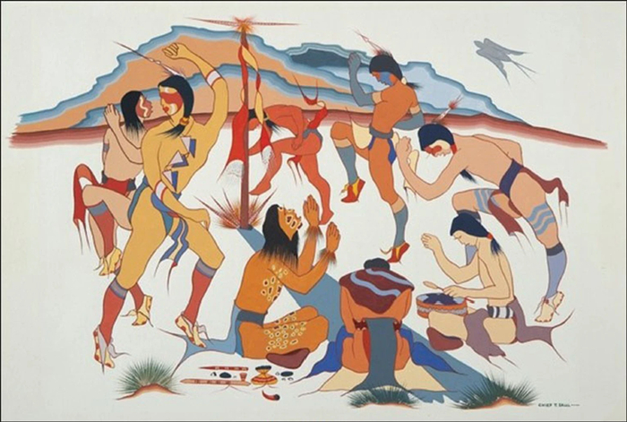 1948. Terry Saul. Choctaw Stick Dance