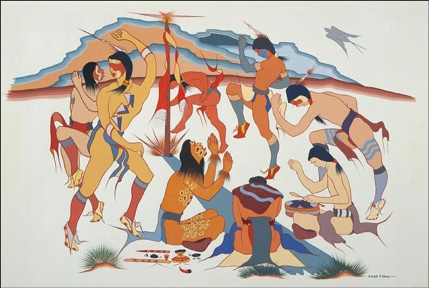 Lacrosse and stickball in art: painting, graphics - Series Lacrosse in Russia, My, Lacrosse, Painting, Art, Longpost