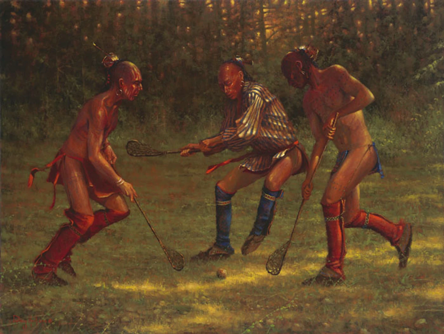 Lacrosse and stickball in art: painting, graphics - Series Lacrosse in Russia, My, Lacrosse, Painting, Art, Longpost