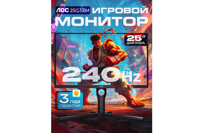 ������� ������� 24.5 ������ AOC 25G3ZM 240 �� Full HD VA ������ ������� �� ������������ Ozon.