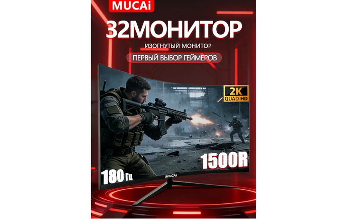 ������� ��������� ������� ������� 32 ����� Mucai 2K 1440p VA 180Hz ������ ������� �� Ozon.