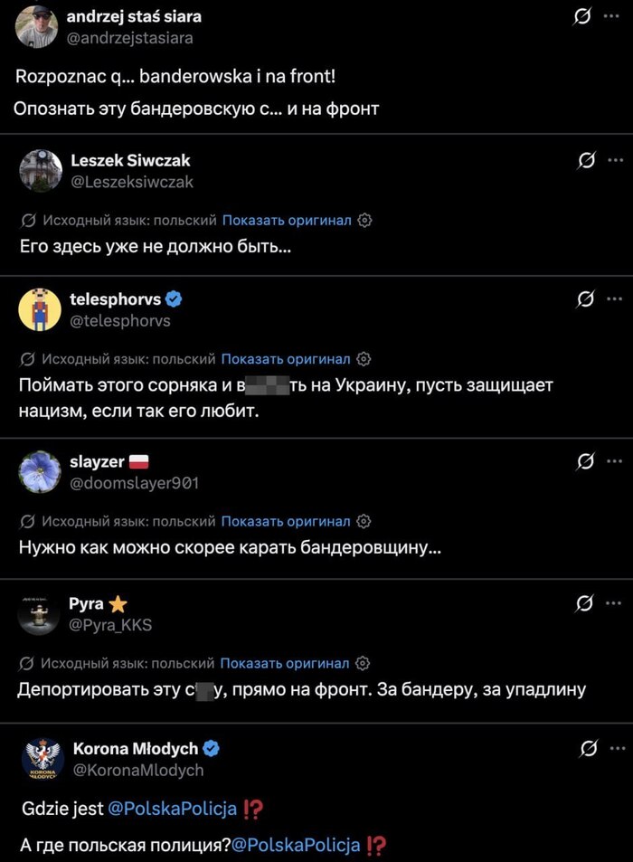 Украинец в Варшаве обматерил участников митинга в память о жертвах Волынской резни