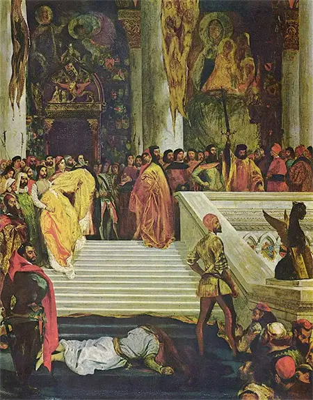 Э. Делакруа. Казнь дожаМарино Фальеро. 1827.Холст, масло. Собрание Уоллеса, Лондон