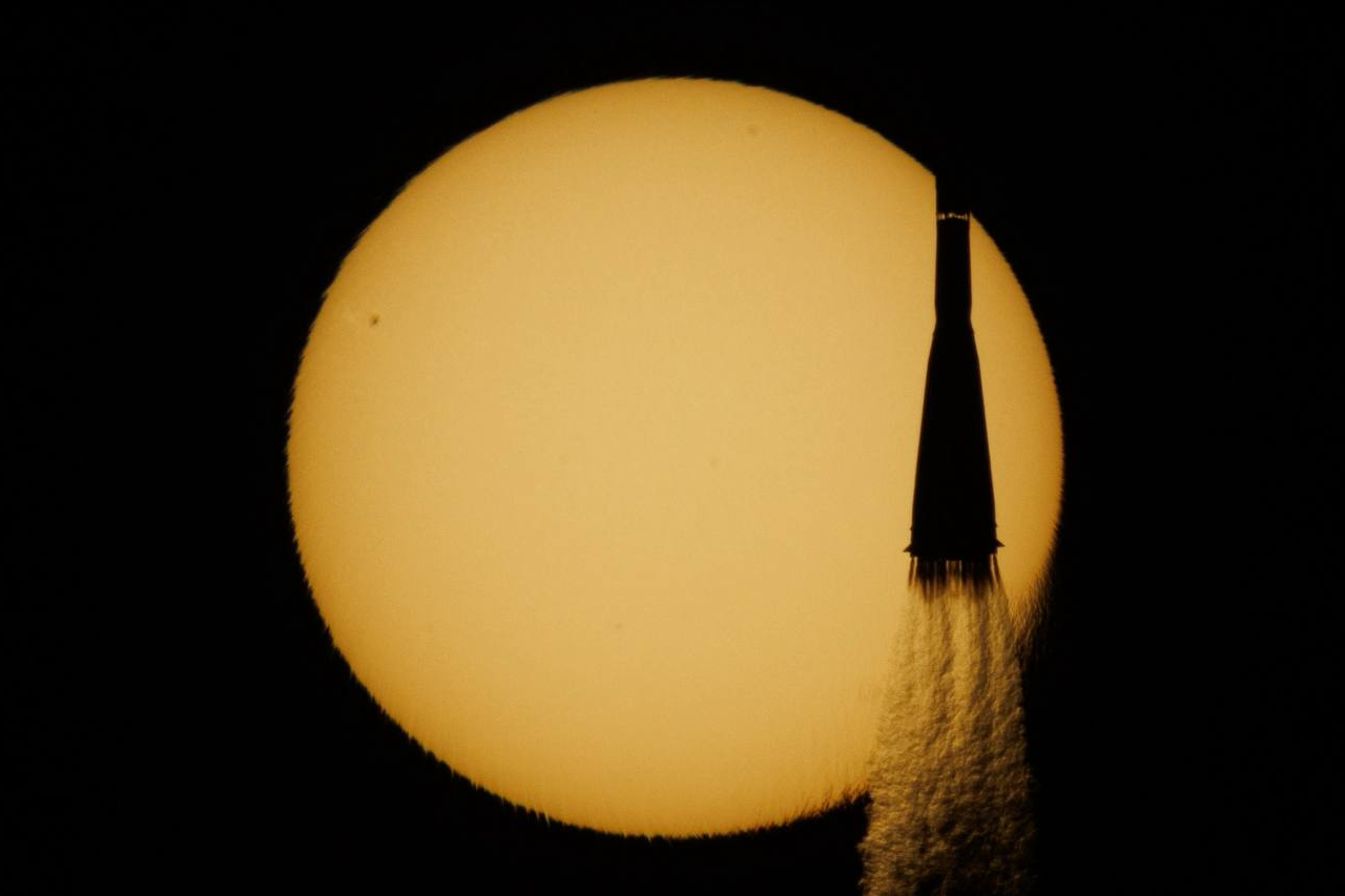 Beautiful photos from yesterday's Soyuz MS-29 launch. - Cosmonautics, Rocket launch, Baikonur Cosmodrome, Roscosmos, Telegram (link), Longpost, The photo, beauty