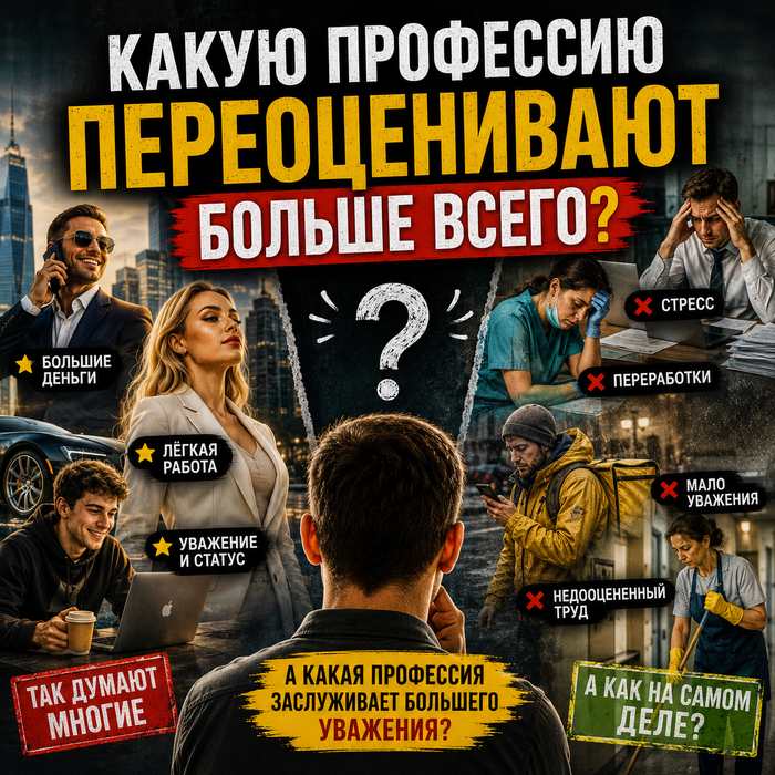 Какую профессию переоценивают больше всего? 🤔