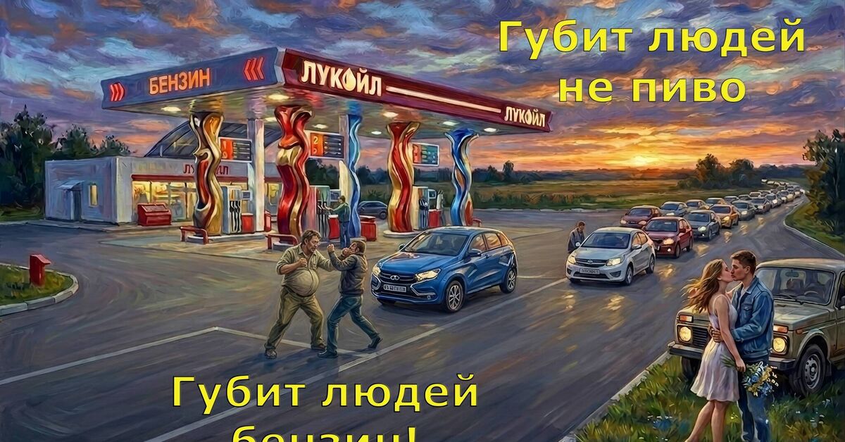 It's not beer that kills people, it's gasoline that kills people! - My, Neural Network Content, Petrol, Fuel shortage, Cry from the heart, Creation, Suno, Song, Vital, Humor, Video, Video VK