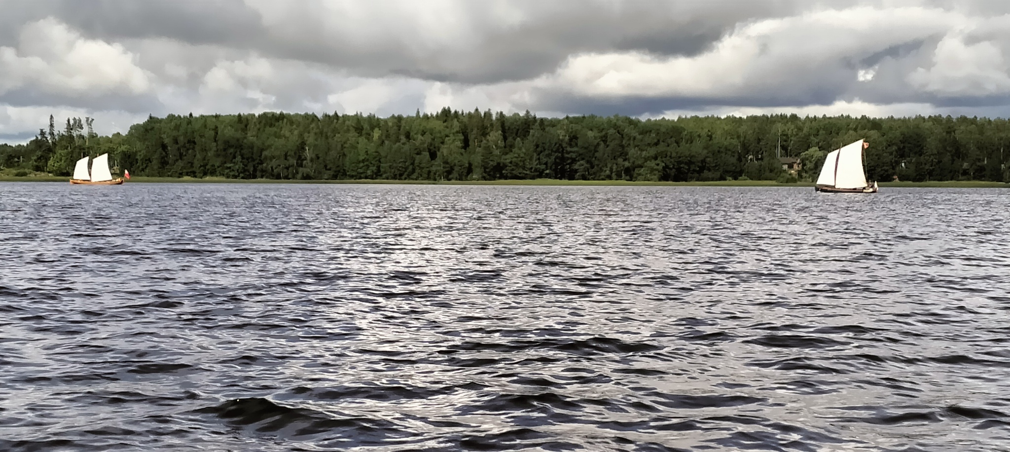 And here we spent two weeks sailing around the Vyborg Bay on gigs - My, Historical reconstruction, Baltic Sea, Sail, Whaler, Hike, Longpost