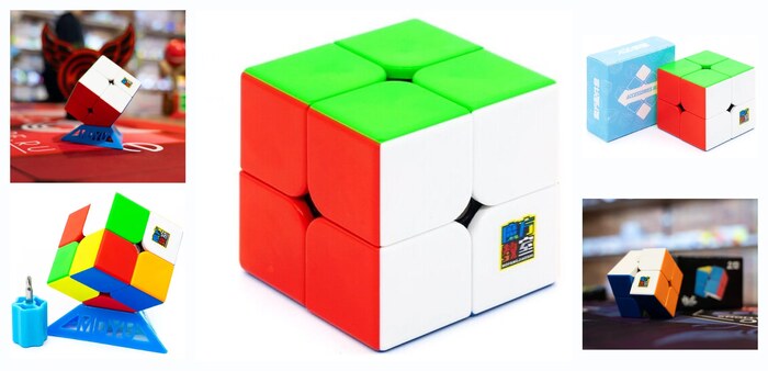 Скоростной магнитный кубик Рубика MoYu 2x2x2 MeiLong Magnetic Цветной пластик