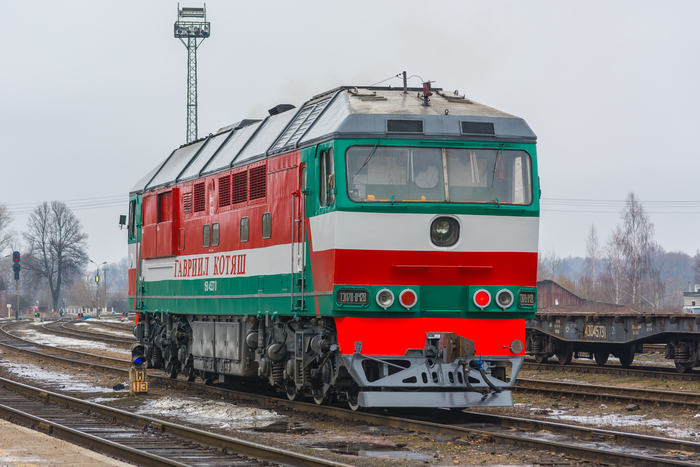 ТЭП70-0428 "Гавриил Котяш" БЧ на станции Невель II