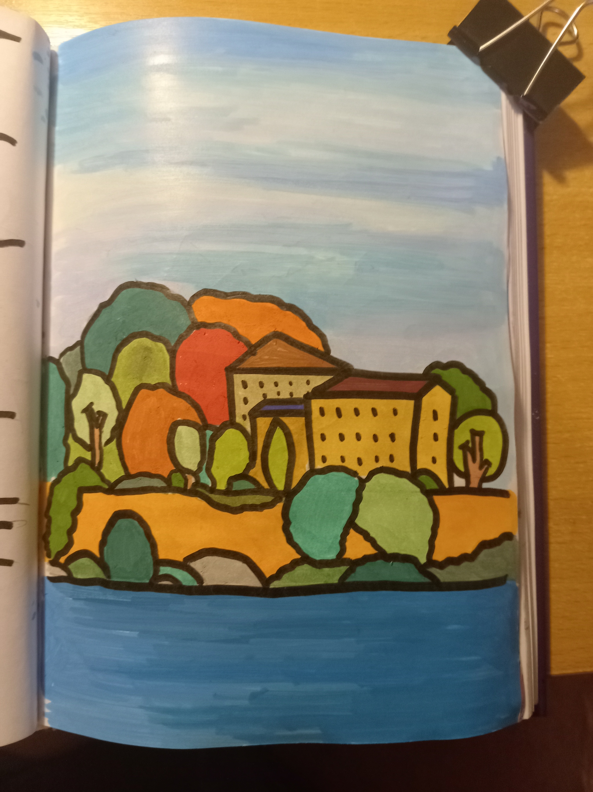More new sketchbook pages. What do you think? - My, Painting, Acrylic, Calmness, Sketchbook, Longpost