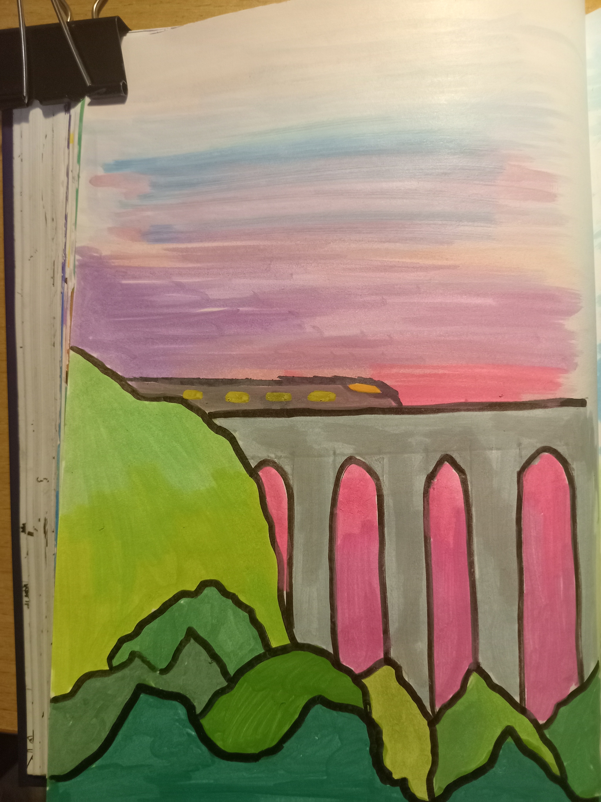 More new sketchbook pages. What do you think? - My, Painting, Acrylic, Calmness, Sketchbook, Longpost