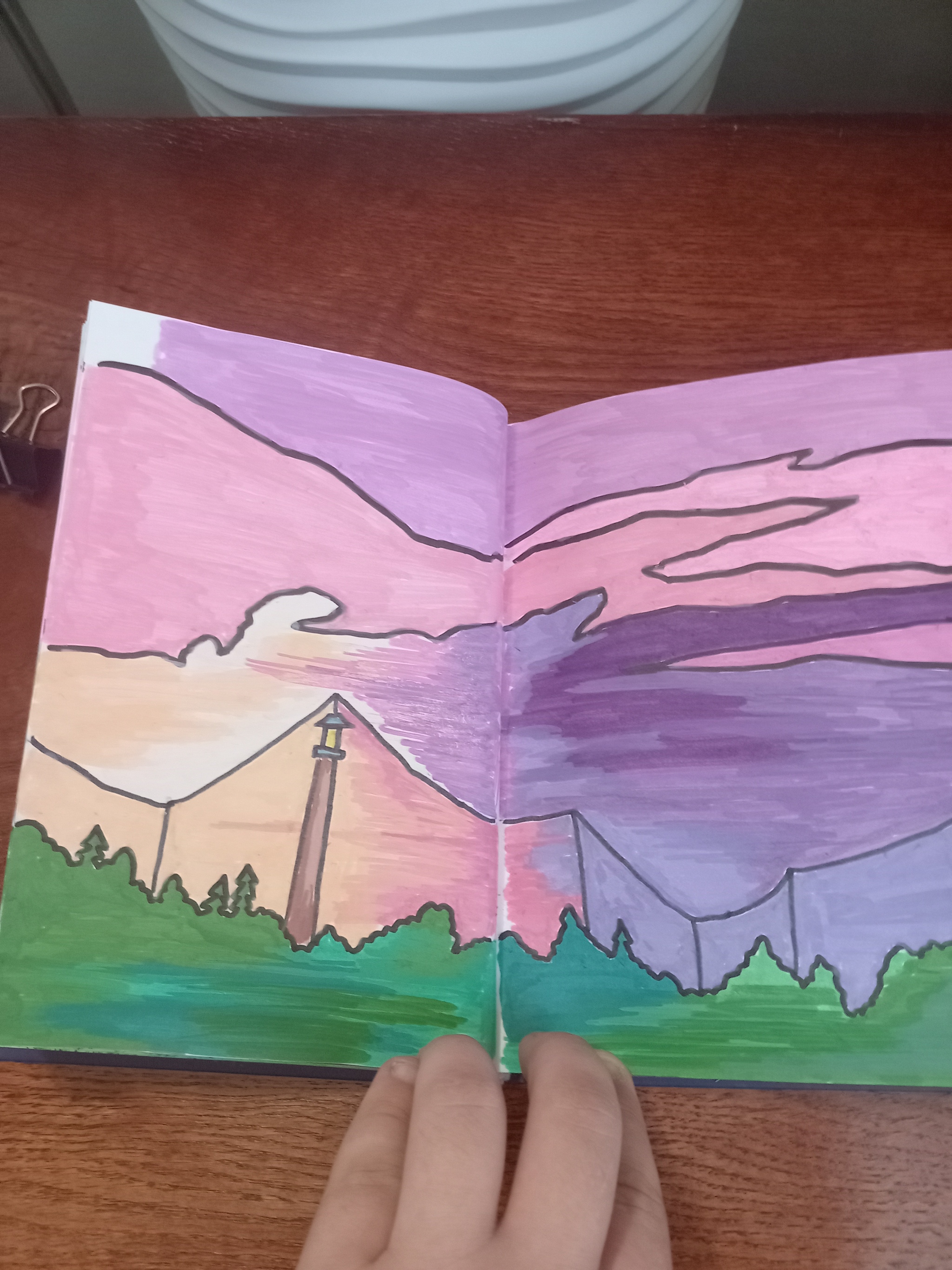 More new sketchbook pages. What do you think? - My, Painting, Acrylic, Calmness, Sketchbook, Longpost
