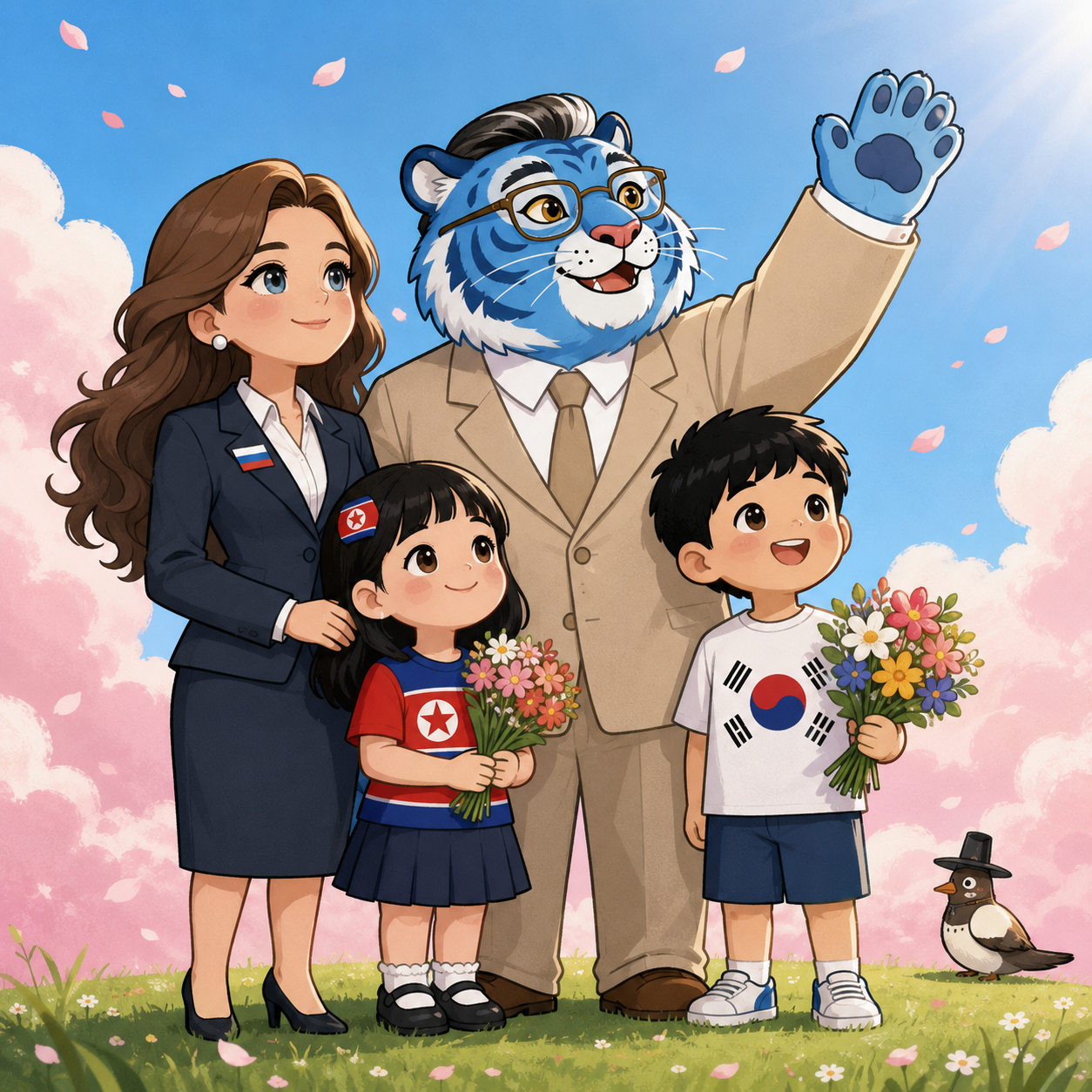 Reply to the post (comic) Russian Tiger through the eyes of Koreans! - My, Neural Network Content, Humor, Koreans, Корея, Nostalgia, Tiger, Amur tiger, Anime, Propaganda, Reply to post