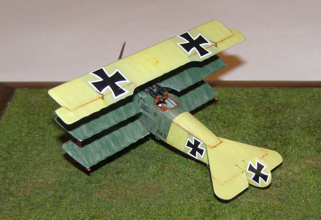 Fokker Dr.I Yellow Baron - My, Stand modeling, Aviation, Military aviation, Scale model, Fighter, Aircraft modeling, Longpost
