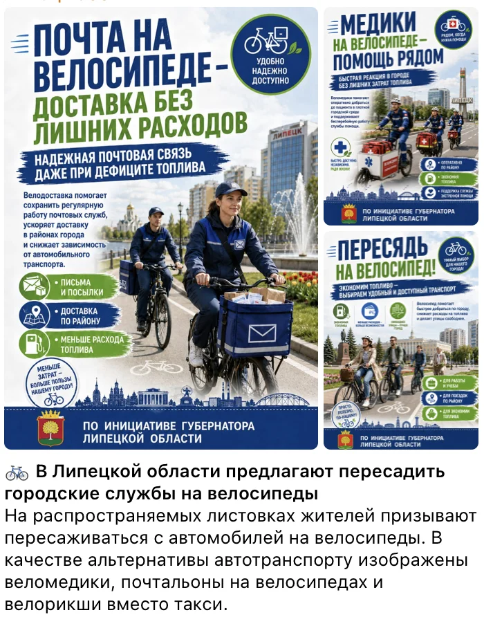 Is it true that in some regions of Russia, authorities are suggesting switching to bicycles to save fuel? - Fake news, A bike, Car, Fuel, Petrol, Saving, Ecology, Longpost